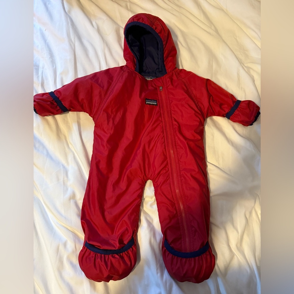 Patagonia Baby Bunting - Red/Navy